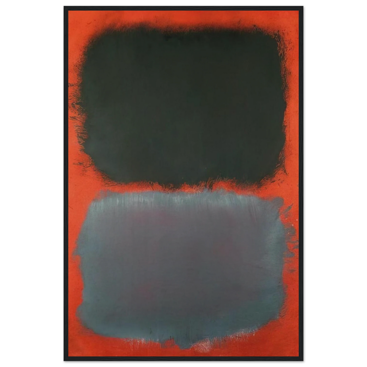 Untitled Gray, Gray on Red - 1968 Framed Poster | Mark Rothko Framed Prints Wall Art | Rothko Prints