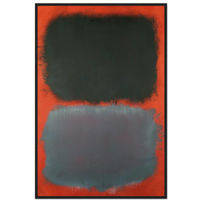 Untitled Gray, Gray on Red - 1968 Framed Poster | Mark Rothko Framed Prints Wall Art | Rothko Prints
