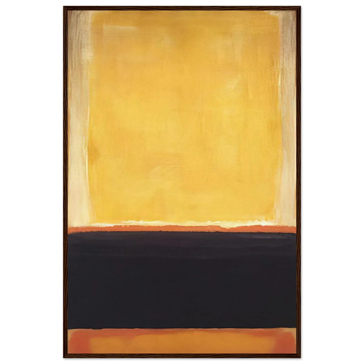 Yellow, Charcoal, Brown - 1953 Framed Poster | Mark Rothko Framed Prints Wall Art | Rothko Prints
