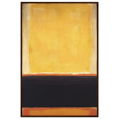 Yellow, Charcoal, Brown - 1953 Framed Poster | Mark Rothko Framed Prints Wall Art | Rothko Prints