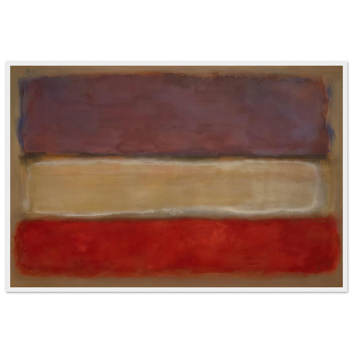 Untitled Purple, White, and Red - 1953 Framed Poster | Mark Rothko Framed Prints Wall Art | Rothko Prints