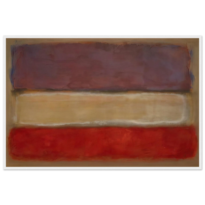 Untitled Purple, White, and Red - 1953 Framed Poster | Mark Rothko Framed Prints Wall Art | Rothko Prints