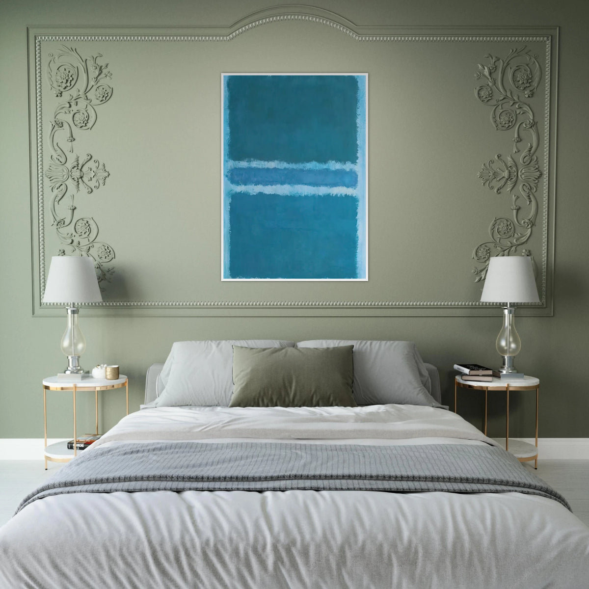 Untitled Blue Divided by Blue - 1966 Framed Poster | Mark Rothko Framed Prints Wall Art | Rothko Prints