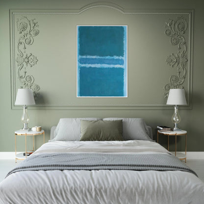 Untitled Blue Divided by Blue - 1966 Framed Poster | Mark Rothko Framed Prints Wall Art | Rothko Prints