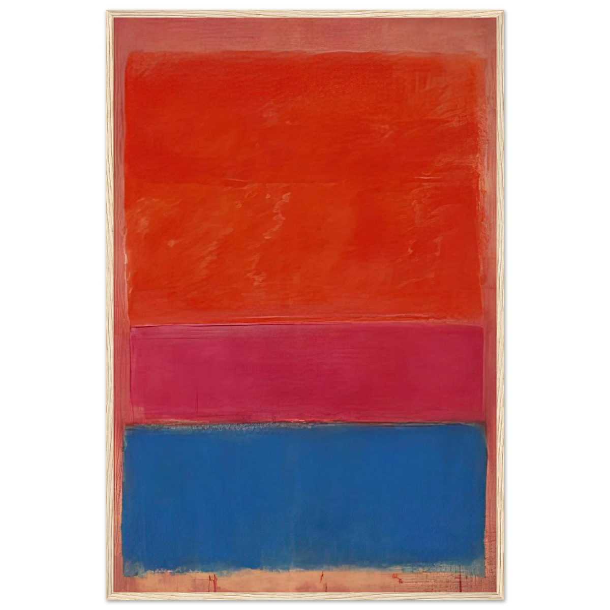 No. 1 Royal Red and Blue - 1954 Framed Poster | Mark Rothko Framed Prints Wall Art | Rothko Prints