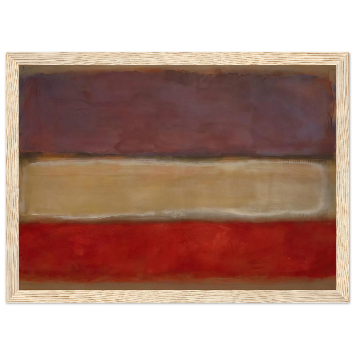 Untitled Purple, White, and Red - 1953 Framed Poster | Mark Rothko Framed Prints Wall Art | Rothko Prints
