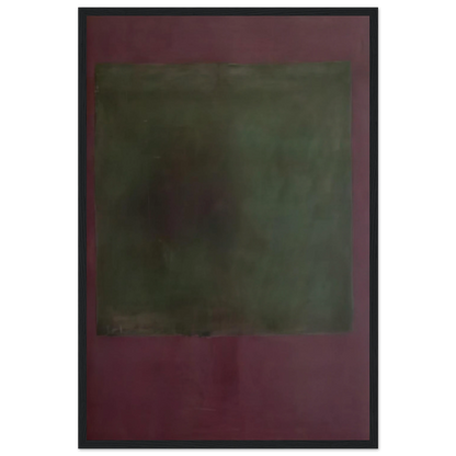 Untitled Green on Maroon - 1961 Framed Poster | Mark Rothko Framed Prints Wall Art | Rothko Prints