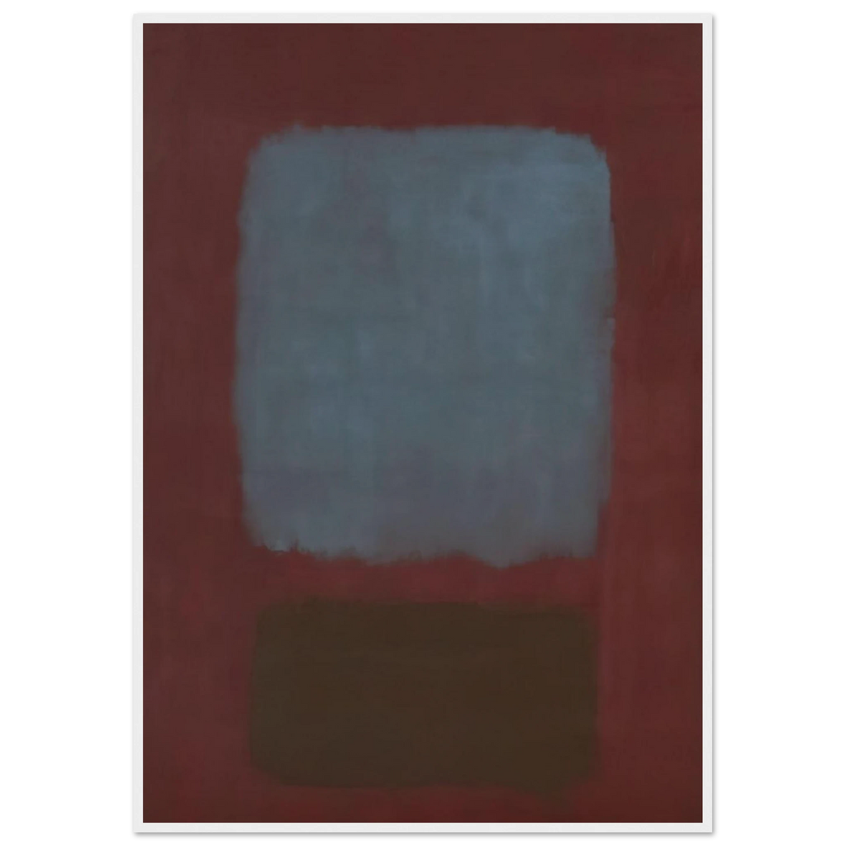 No. 37No. 19 Slate Blue and Brown on Plum - 1958 Framed Poster | Mark Rothko Framed Prints Wall Art | Rothko Prints