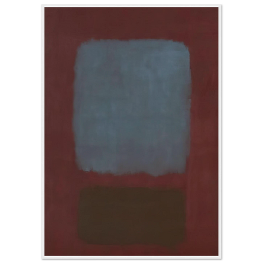 No. 37No. 19 Slate Blue and Brown on Plum - 1958 Framed Poster | Mark Rothko Framed Prints Wall Art | Rothko Prints