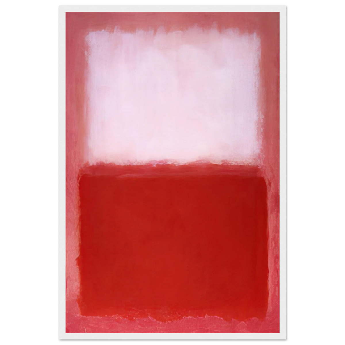White Over Red - 1957 Framed Poster | Mark Rothko Framed Prints Wall Art | Rothko Prints