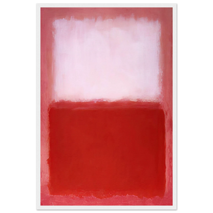 White Over Red - 1957 Framed Poster | Mark Rothko Framed Prints Wall Art | Rothko Prints
