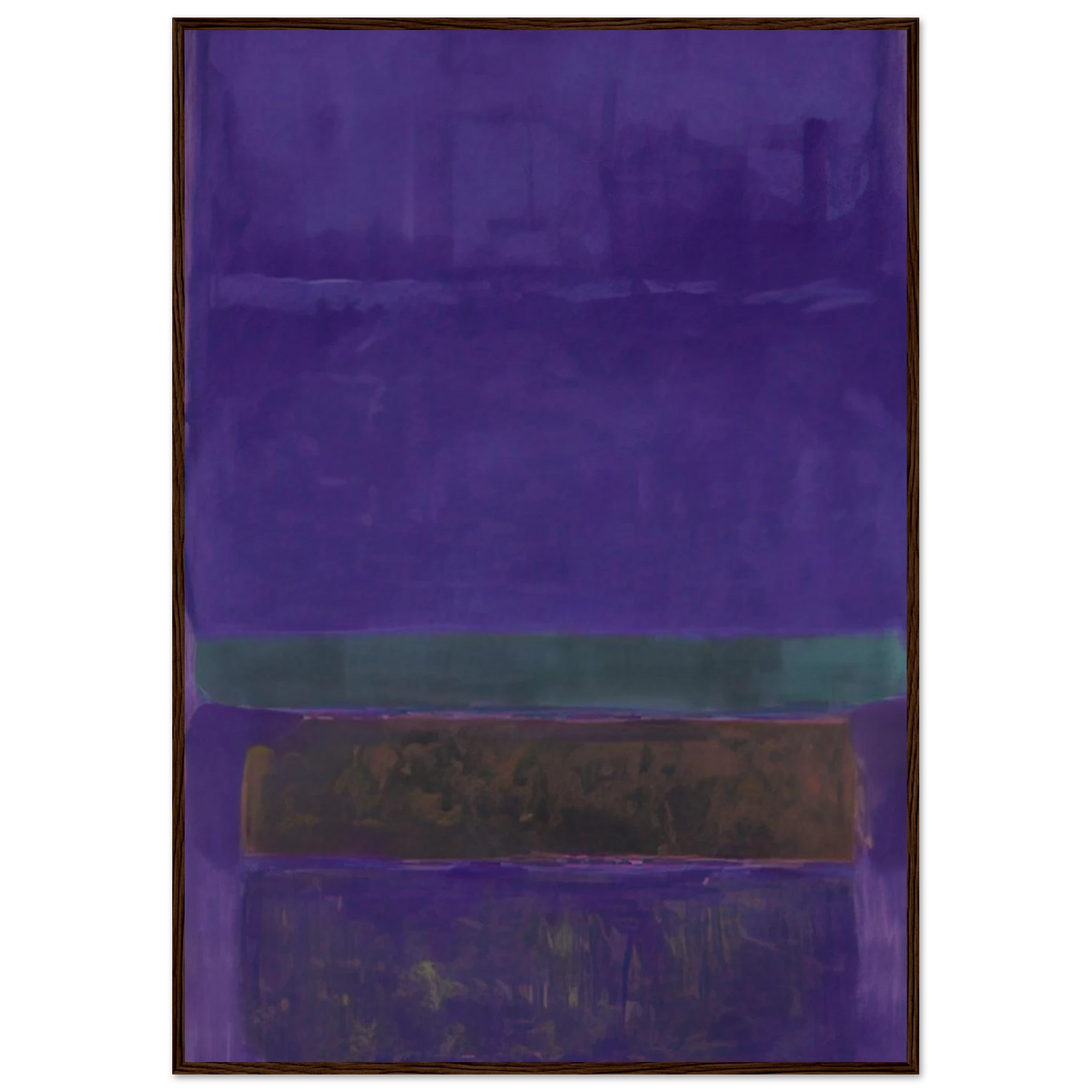 Untitled [Blue, Green, and Brown] - 1952 Framed Poster | Mark Rothko Framed Prints Wall Art | Rothko Prints