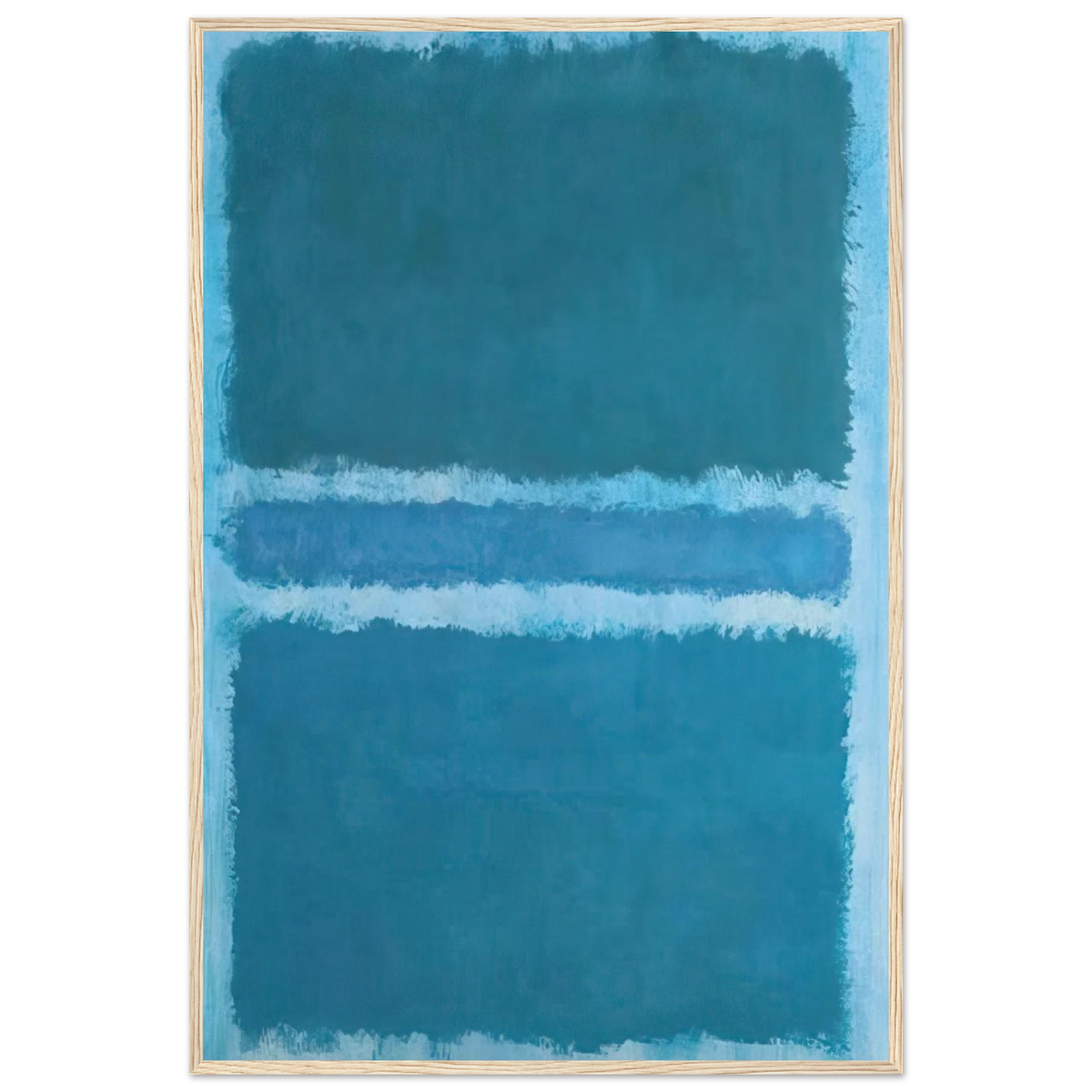 Untitled Blue Divided by Blue - 1966 Framed Poster | Mark Rothko Framed Prints Wall Art | Rothko Prints