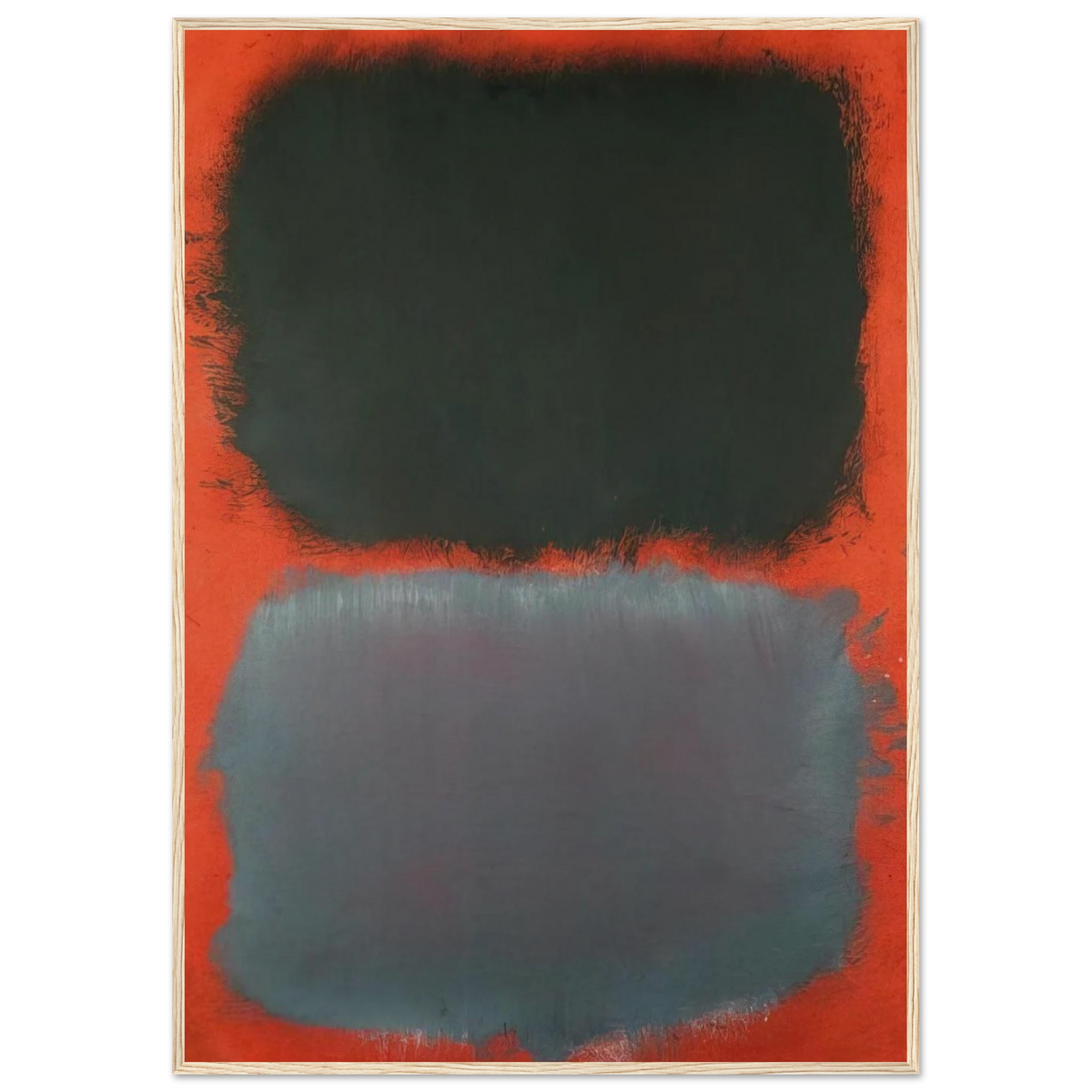 Untitled Gray, Gray on Red - 1968 Framed Poster | Mark Rothko Framed Prints Wall Art | Rothko Prints