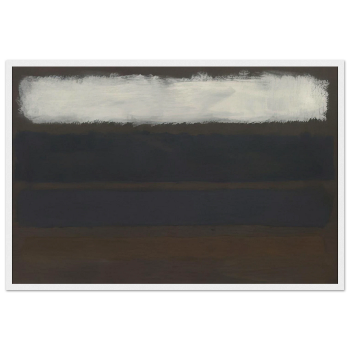 No. 14 Horizontals, White over Darks - 1961 Framed Poster | Mark Rothko Framed Prints Wall Art | Rothko Prints