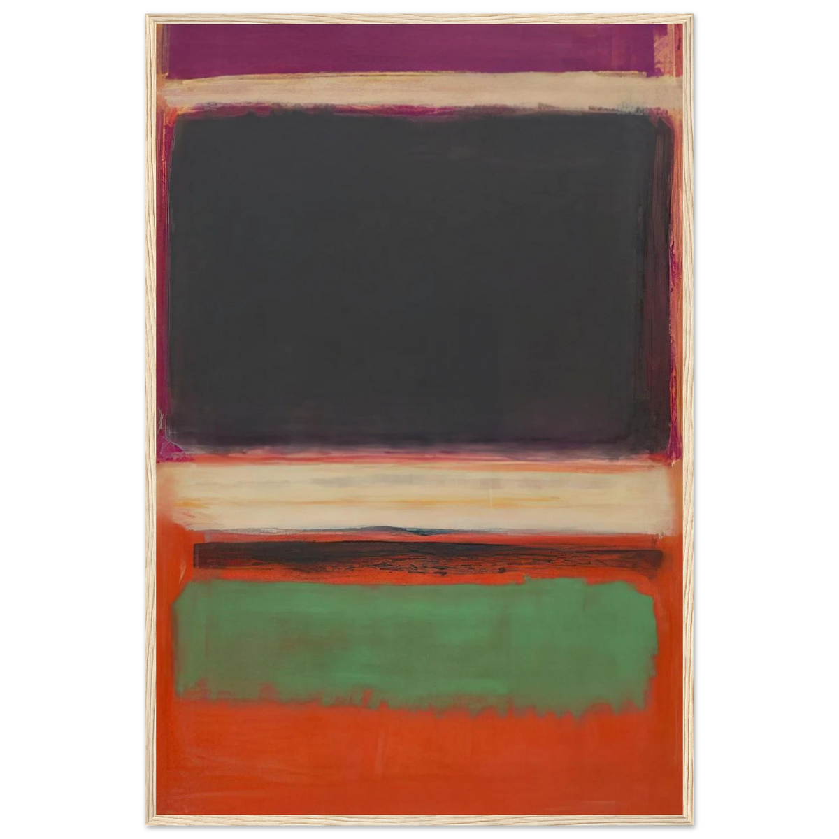 No.3No.13 Magenta, Black, Green on Orange - 1949 Framed Poster | Mark Rothko Framed Prints Wall Art | Rothko Prints