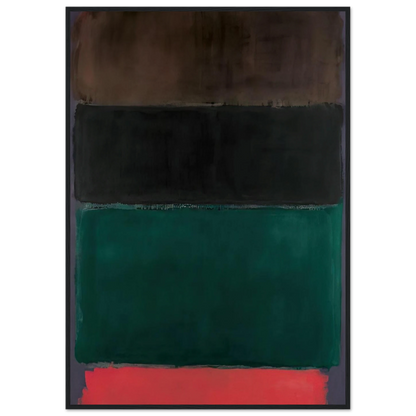 Untitled Red-Brown, Black, Green, Red - 1962 Framed Poster | Mark Rothko Framed Prints Wall Art | Rothko Prints