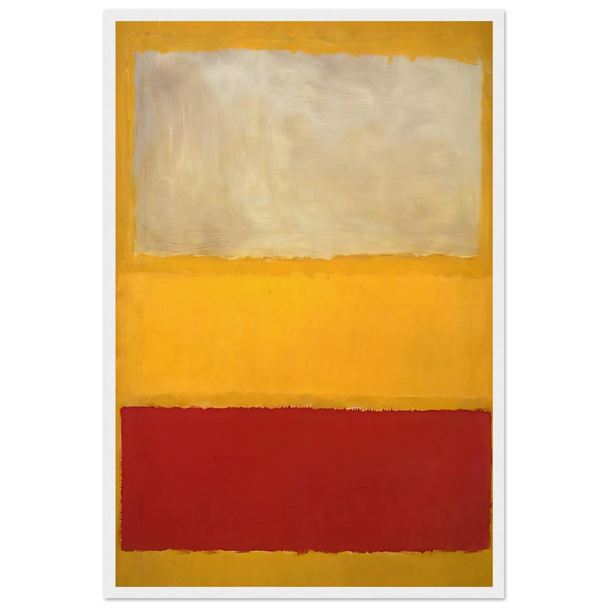 No. 13 White, Red on Yellow Framed Poster | Mark Rothko Framed Prints Wall Art | Rothko Prints