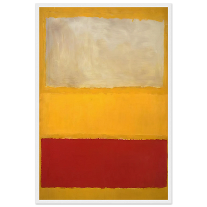 No. 13 White, Red on Yellow Framed Poster | Mark Rothko Framed Prints Wall Art | Rothko Prints