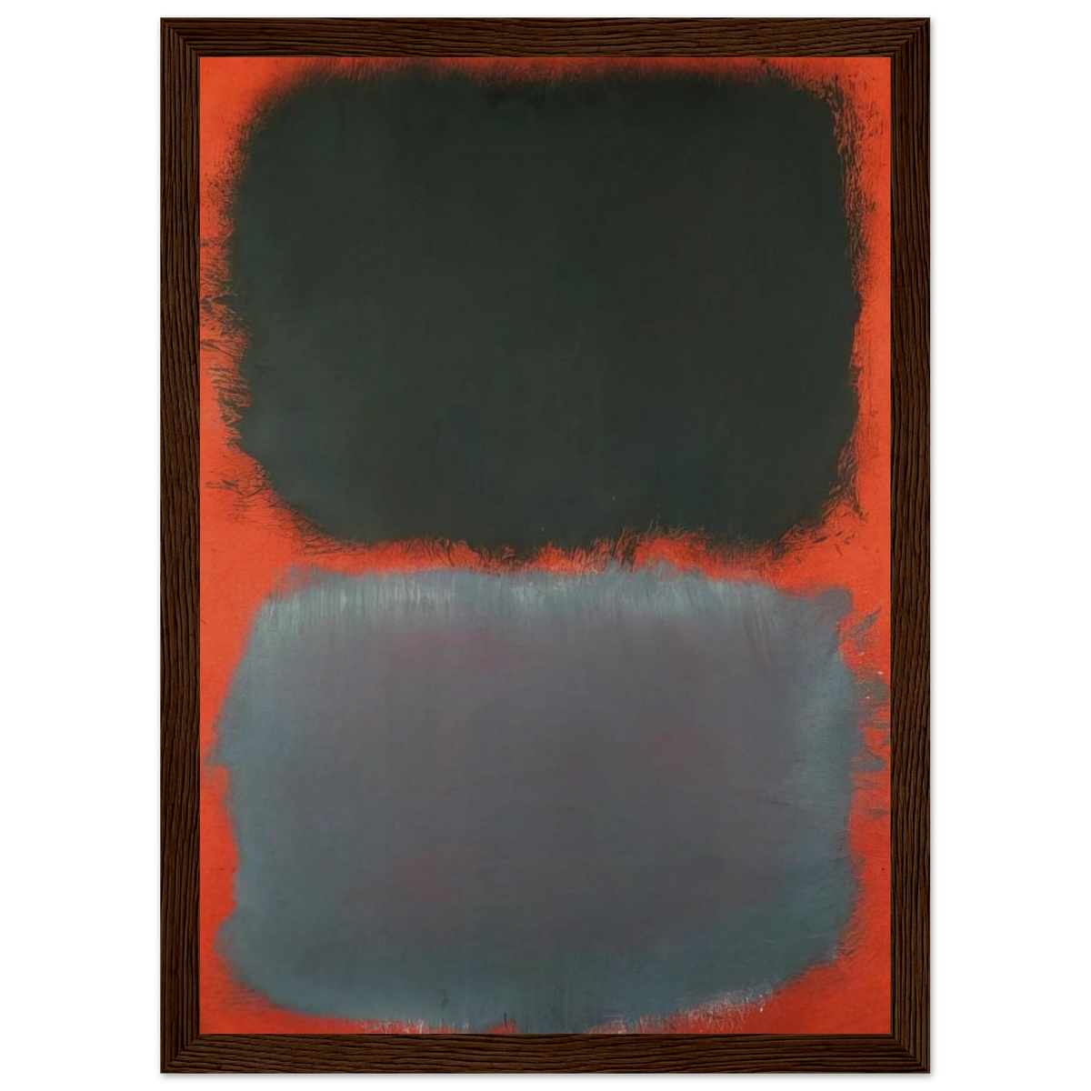 Untitled Gray, Gray on Red - 1968 Framed Poster | Mark Rothko Framed Prints Wall Art | Rothko Prints