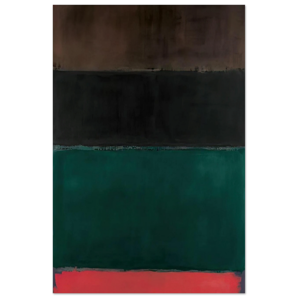 Untitled Red-Brown, Black, Green, Red - 1962 Poster | Mark Rothko Poster | Rothko Prints