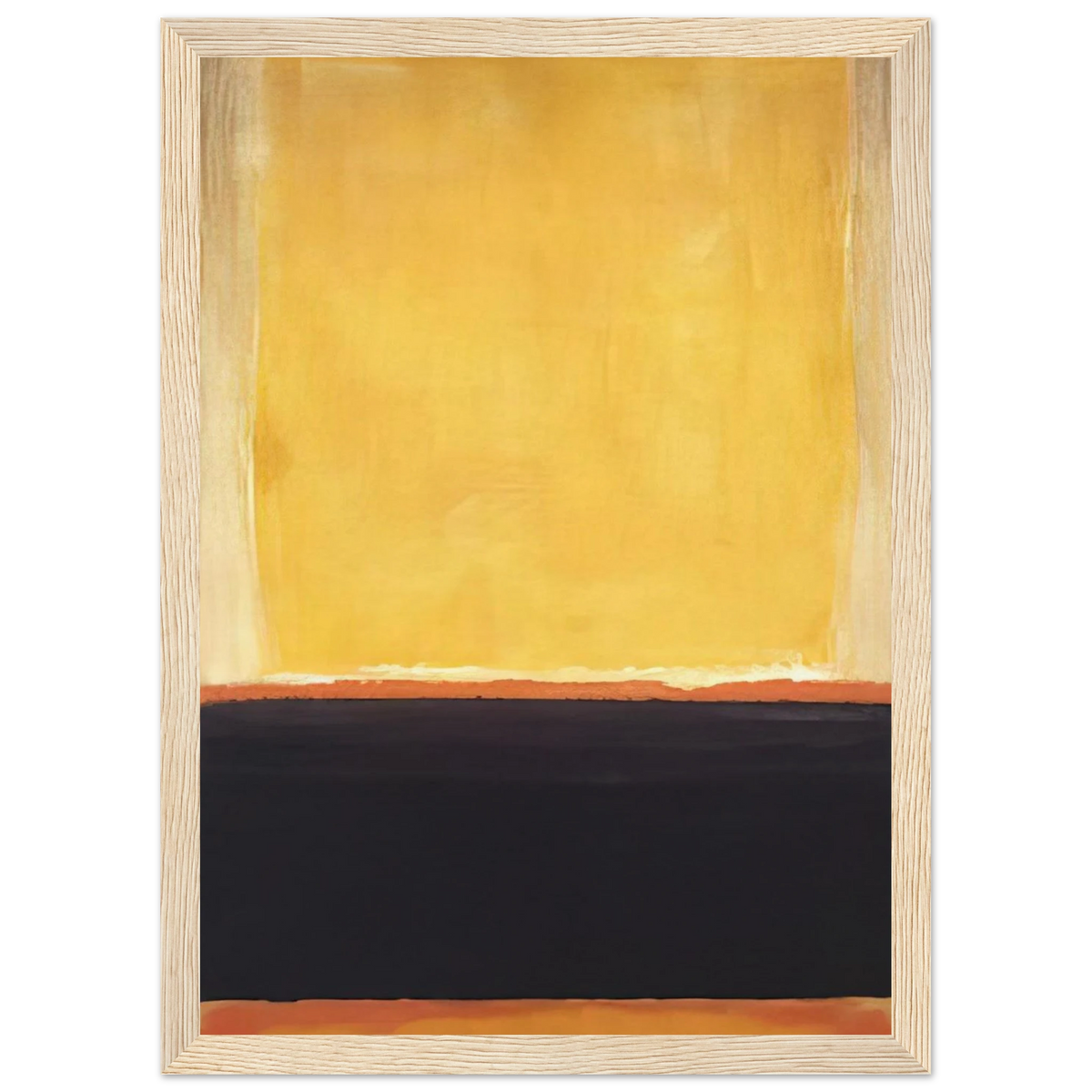 Yellow, Charcoal, Brown - 1953 Framed Poster | Mark Rothko Framed Prints Wall Art | Rothko Prints