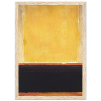 Yellow, Charcoal, Brown - 1953 Framed Poster | Mark Rothko Framed Prints Wall Art | Rothko Prints