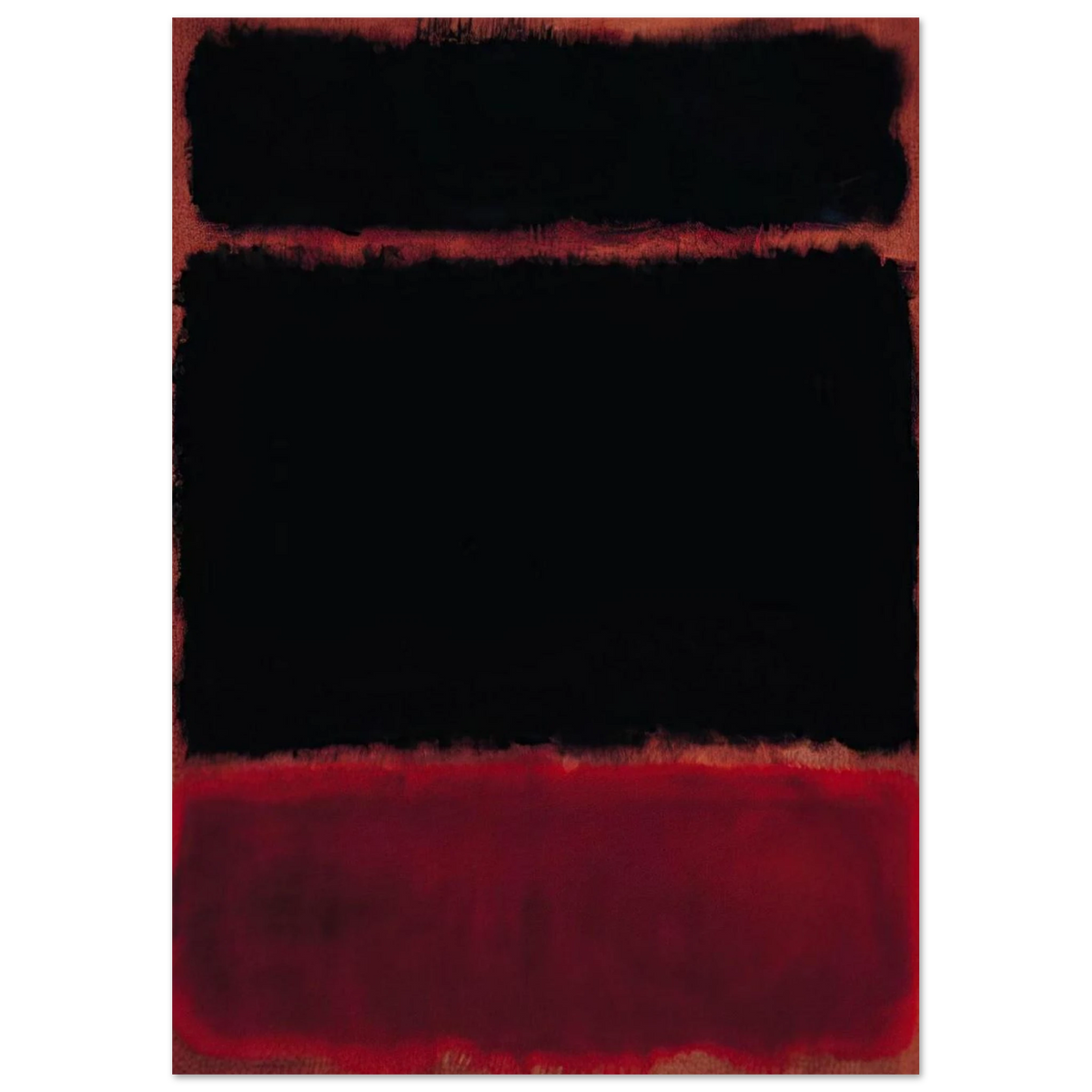 Black in Deep Red - 1957 Poster | Mark Rothko Poster | Rothko Prints