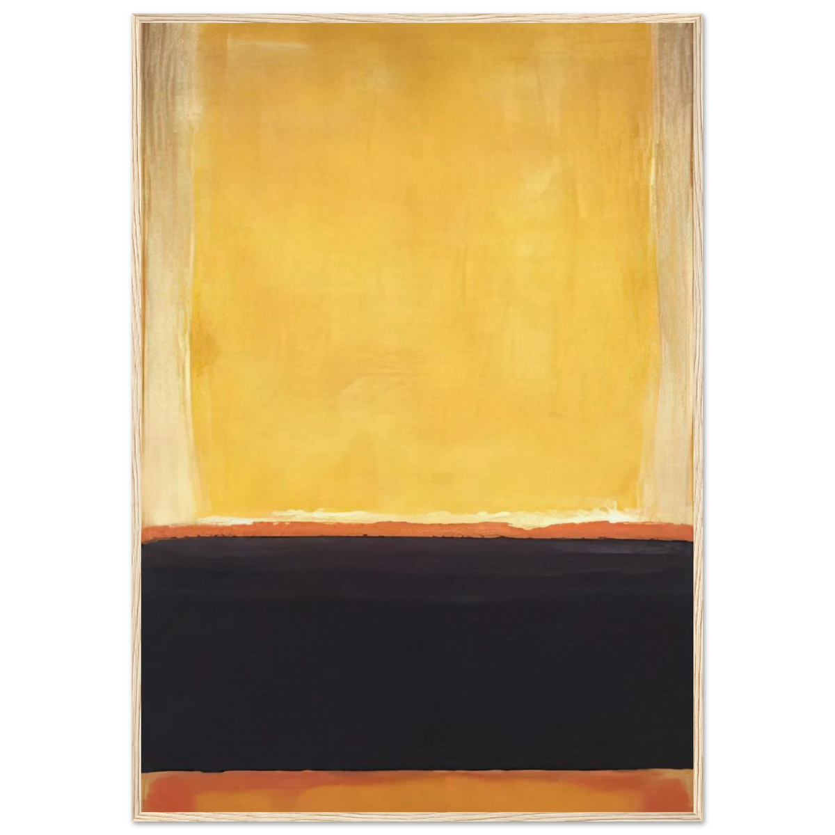 Yellow, Charcoal, Brown - 1953 Framed Poster | Mark Rothko Framed Prints Wall Art | Rothko Prints