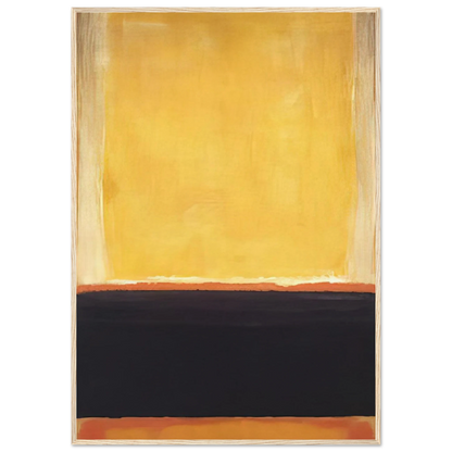 Yellow, Charcoal, Brown - 1953 Framed Poster | Mark Rothko Framed Prints Wall Art | Rothko Prints