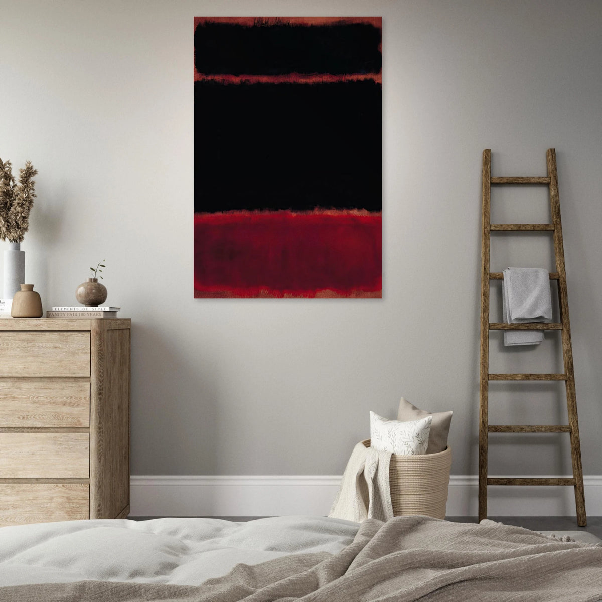 Black in Deep Red - 1957 Poster | Mark Rothko Poster | Rothko Prints