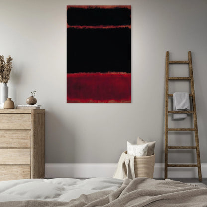 Black in Deep Red - 1957 Poster | Mark Rothko Poster | Rothko Prints