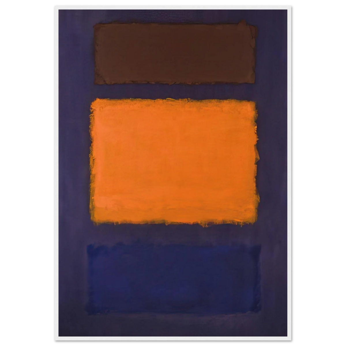 Brown, Orange, Blue on Maroon - c.1963  United States Framed Poster | Mark Rothko Framed Prints Wall Art | Rothko Prints