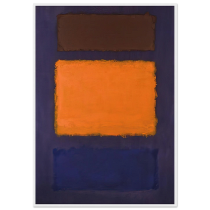 Brown, Orange, Blue on Maroon - c.1963  United States Framed Poster | Mark Rothko Framed Prints Wall Art | Rothko Prints