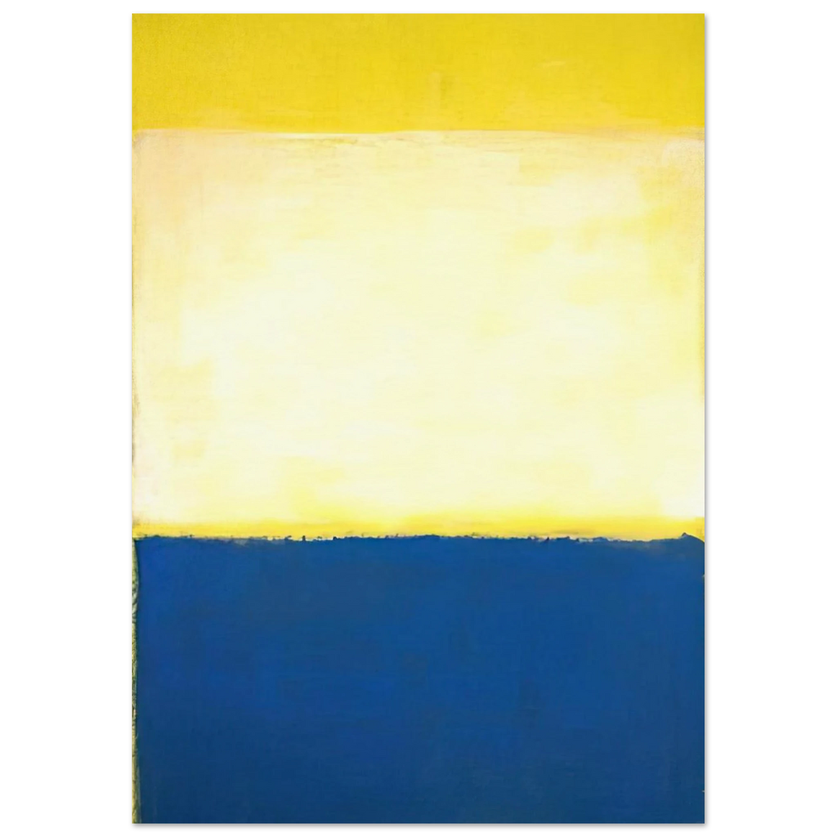 No. 6 Yellow, White, Blue Over Yellow on Gray - 1954 Poster | Mark Rothko Poster | Rothko Prints