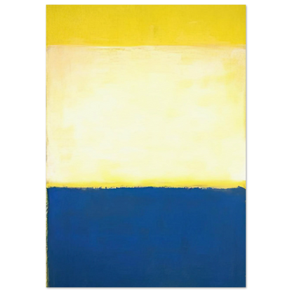 No. 6 Yellow, White, Blue Over Yellow on Gray - 1954 Poster | Mark Rothko Poster | Rothko Prints