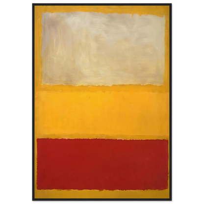 No. 13 White, Red on Yellow Framed Poster | Mark Rothko Framed Prints Wall Art | Rothko Prints