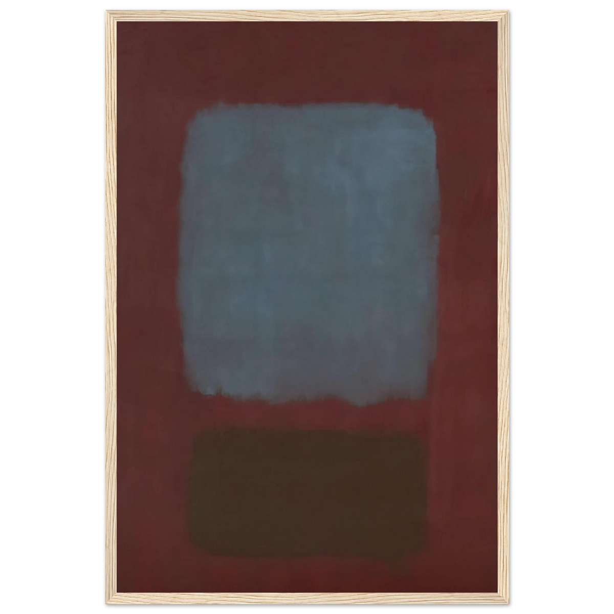No. 37No. 19 Slate Blue and Brown on Plum - 1958 Framed Poster | Mark Rothko Framed Prints Wall Art | Rothko Prints