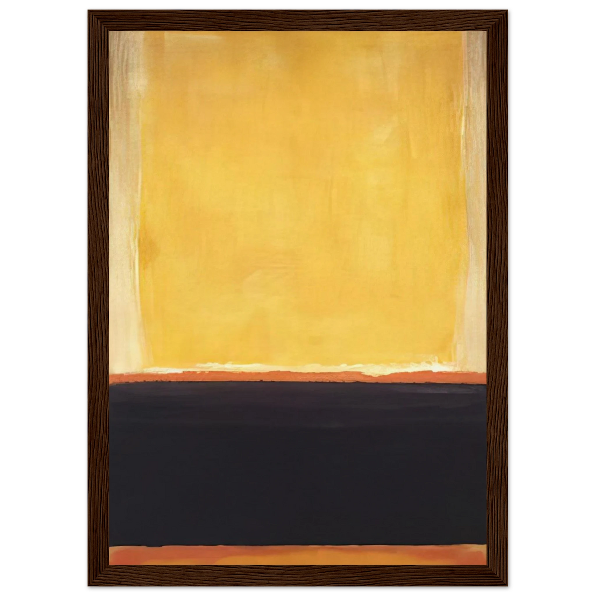 Yellow, Charcoal, Brown - 1953 Framed Poster | Mark Rothko Framed Prints Wall Art | Rothko Prints