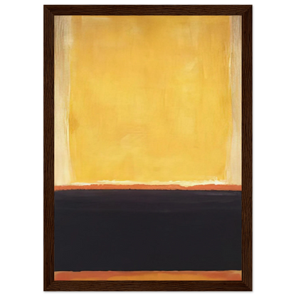 Yellow, Charcoal, Brown - 1953 Framed Poster | Mark Rothko Framed Prints Wall Art | Rothko Prints