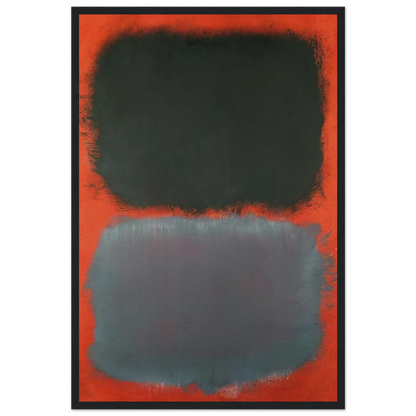 Untitled Gray, Gray on Red - 1968 Framed Poster | Mark Rothko Framed Prints Wall Art | Rothko Prints