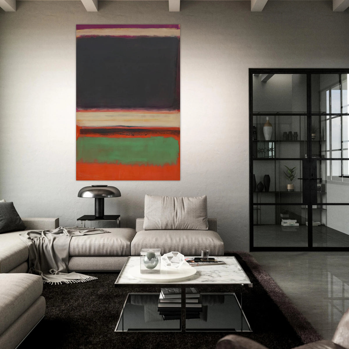 No.3No.13 Magenta, Black, Green on Orange - 1949 Poster | Mark Rothko Poster | Rothko Prints