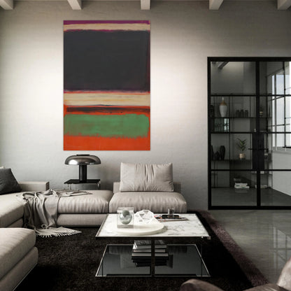 No.3No.13 Magenta, Black, Green on Orange - 1949 Poster | Mark Rothko Poster | Rothko Prints