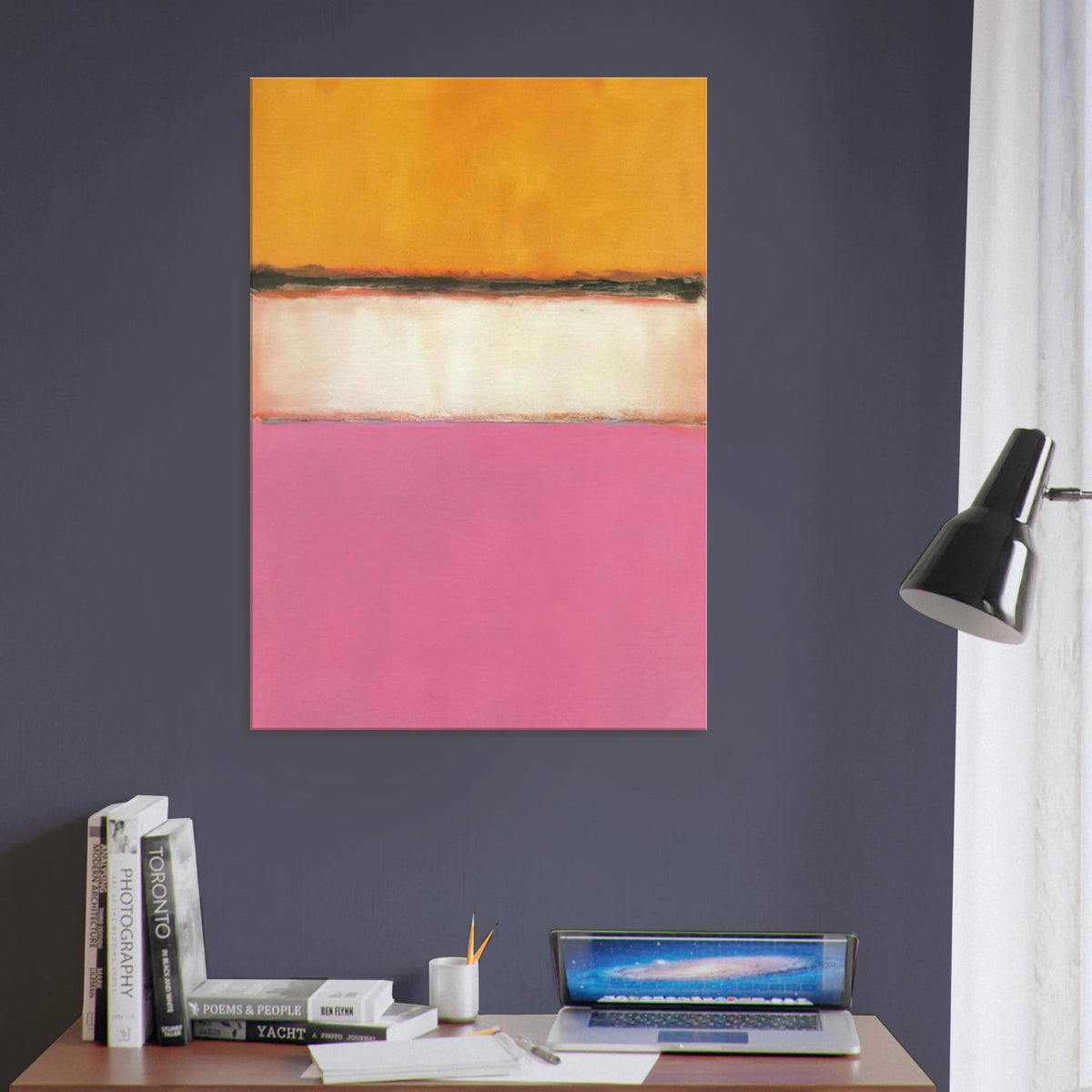 White Center Yellow, Pink and Lavender on Rose - 1950 Canvas | Mark Rothko Canvas | Rothko Prints