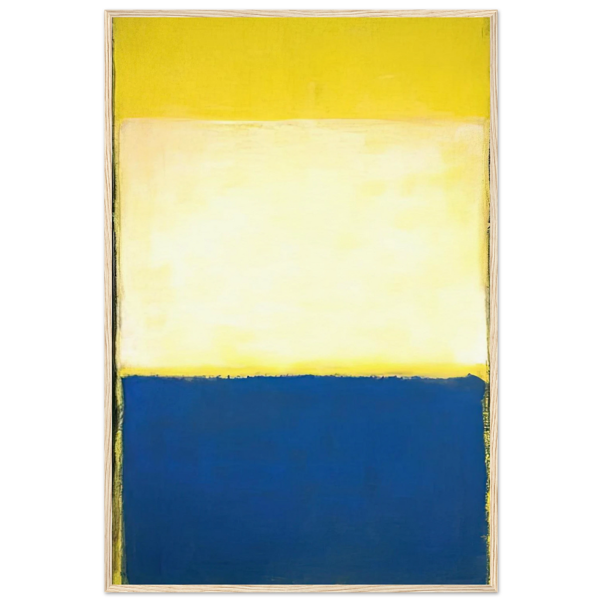 No. 6 Yellow, White, Blue Over Yellow on Gray - 1954 Framed Poster | Mark Rothko Framed Prints Wall Art | Rothko Prints