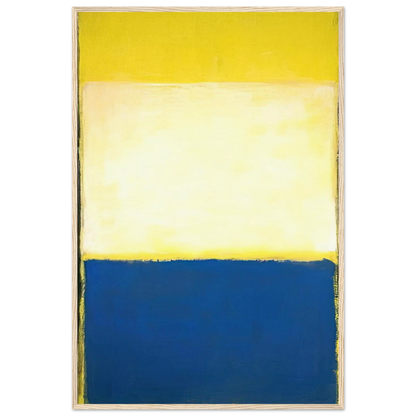 No. 6 Yellow, White, Blue Over Yellow on Gray - 1954 Framed Poster | Mark Rothko Framed Prints Wall Art | Rothko Prints