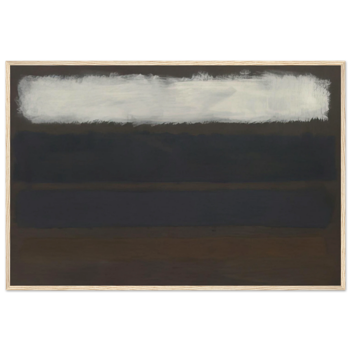 No. 14 Horizontals, White over Darks - 1961 Framed Poster | Mark Rothko Framed Prints Wall Art | Rothko Prints