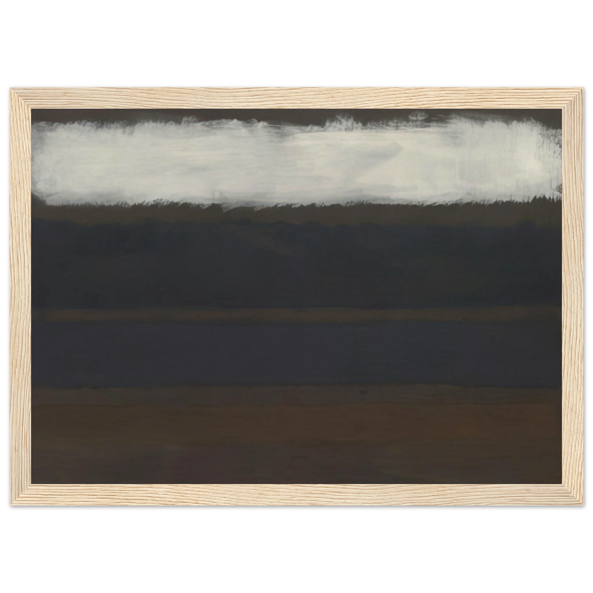 No. 14 Horizontals, White over Darks - 1961 Framed Poster | Mark Rothko Framed Prints Wall Art | Rothko Prints