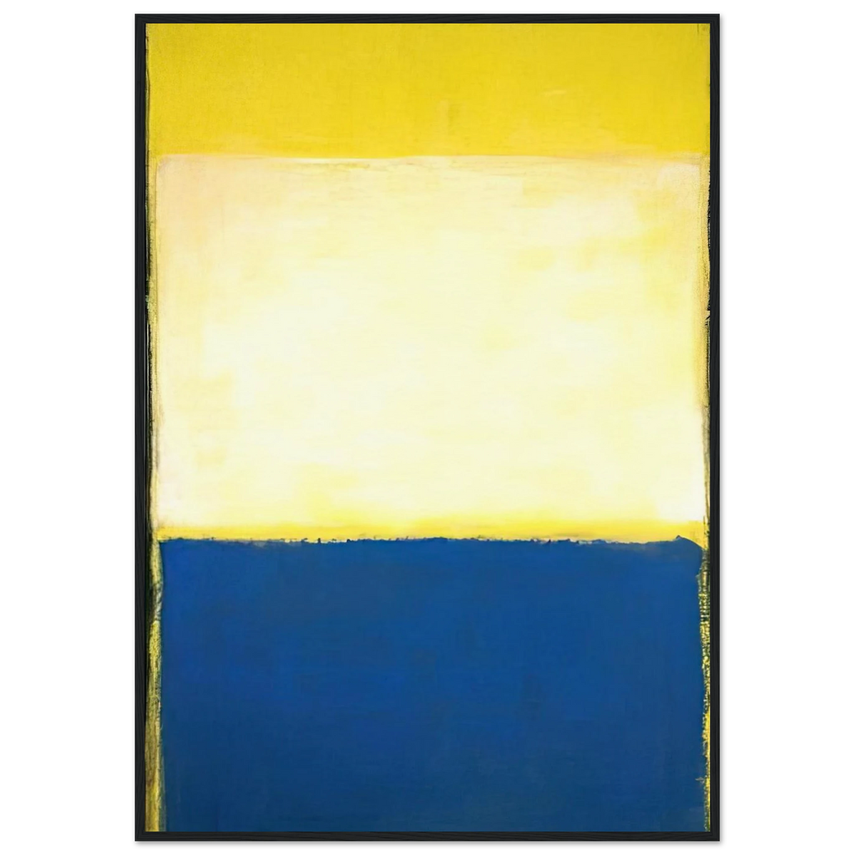 No. 6 Yellow, White, Blue Over Yellow on Gray - 1954 Framed Poster | Mark Rothko Framed Prints Wall Art | Rothko Prints