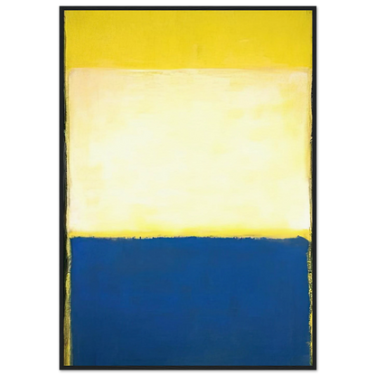 No. 6 Yellow, White, Blue Over Yellow on Gray - 1954 Framed Poster | Mark Rothko Framed Prints Wall Art | Rothko Prints